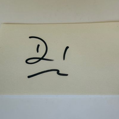 David Caruso signed card