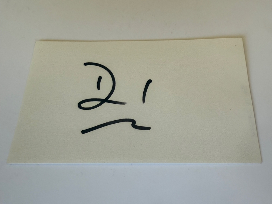 David Caruso signed card