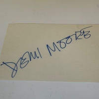 Demi Moore signed card