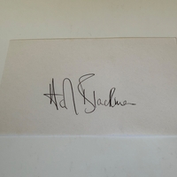 Honor Blackman signed card
