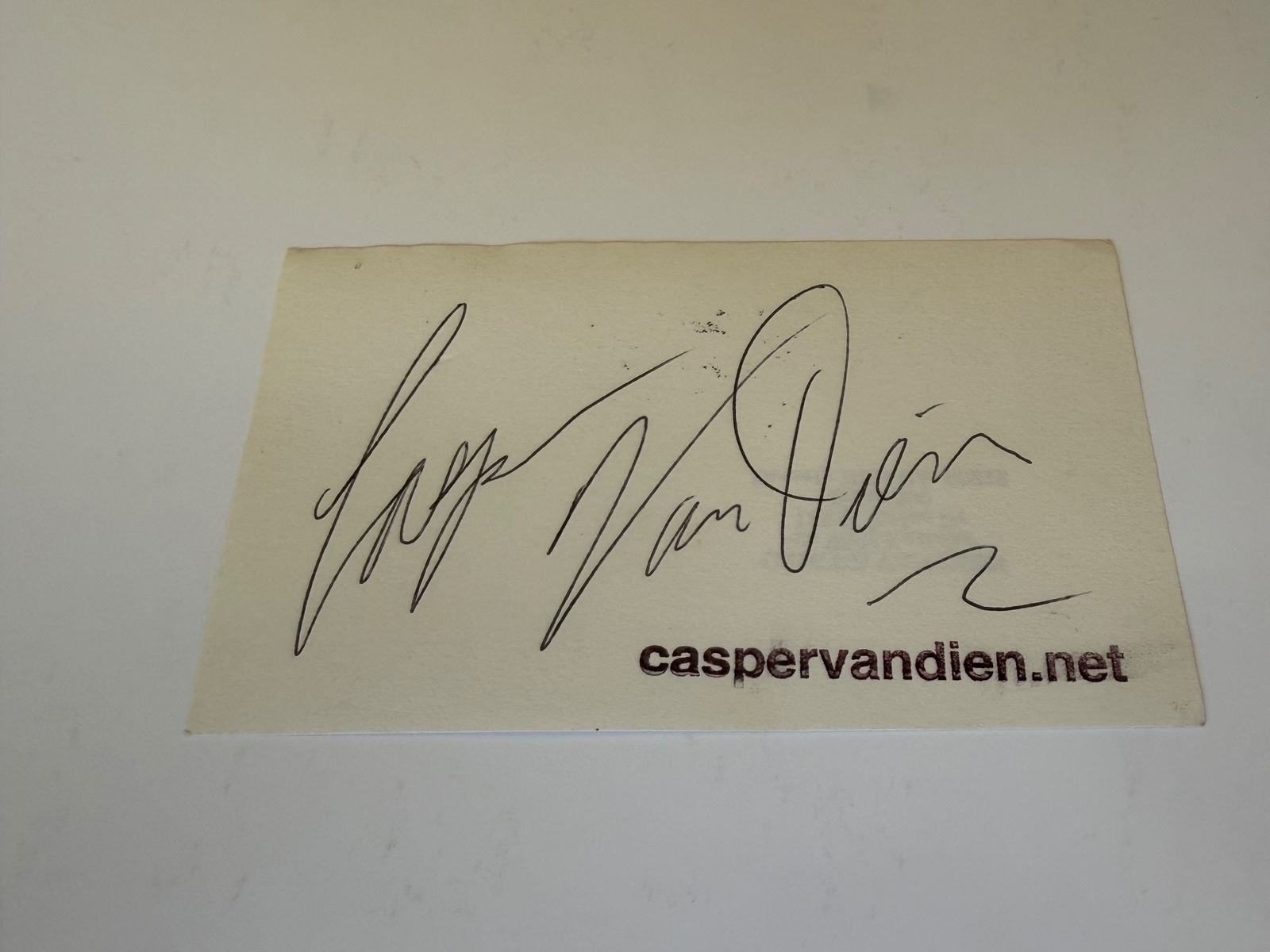 Casper Van Dien signed card
