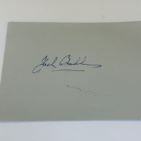 Jack Brabham signed card