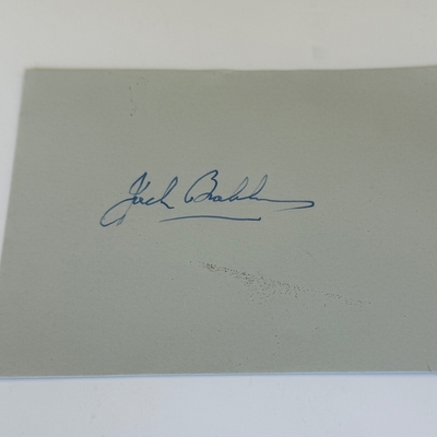 Jack Brabham signed card