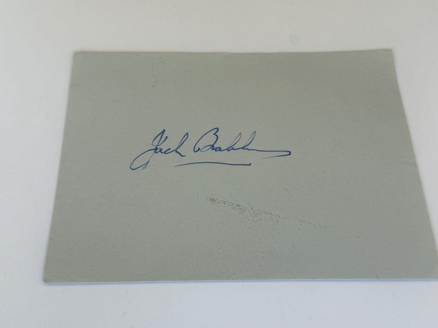 Jack Brabham signed card