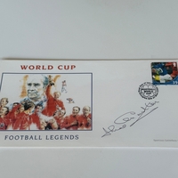 World Cup Football Legends Commemorative stamp - signed by Jackie Charlton.