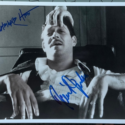 Christopher Hart & Raul Julia signed item