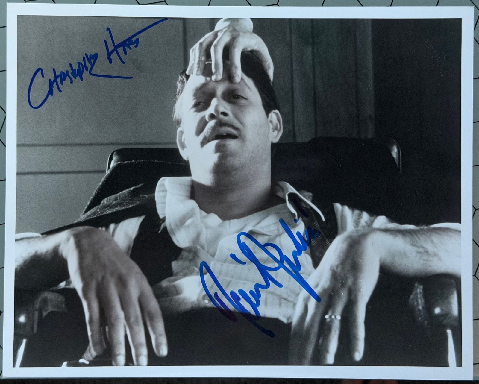 Christopher Hart & Raul Julia signed item