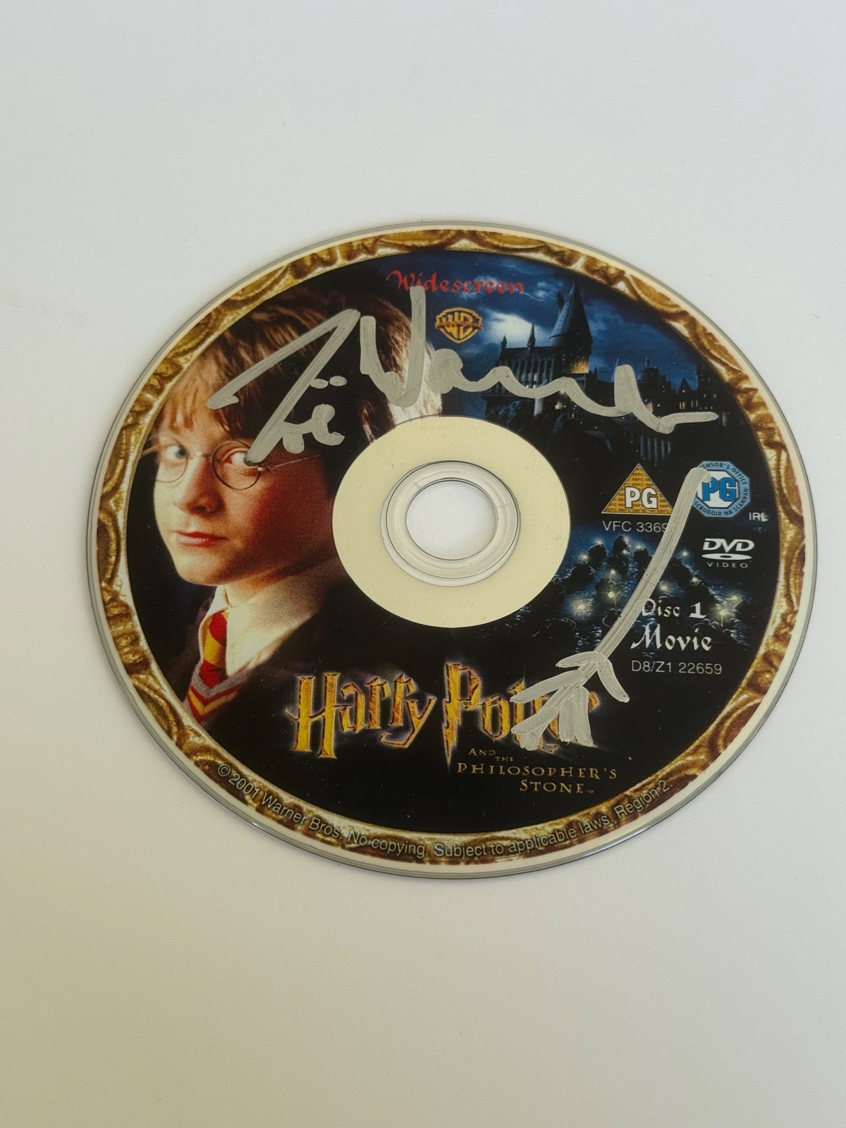 Harry Potter and the Philosopher’s Stone disc - signed by Zoe Wanamaker. Disc only