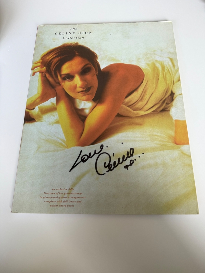 The Celine Dion Collection songbook - Signed twice by Celine Dion.
