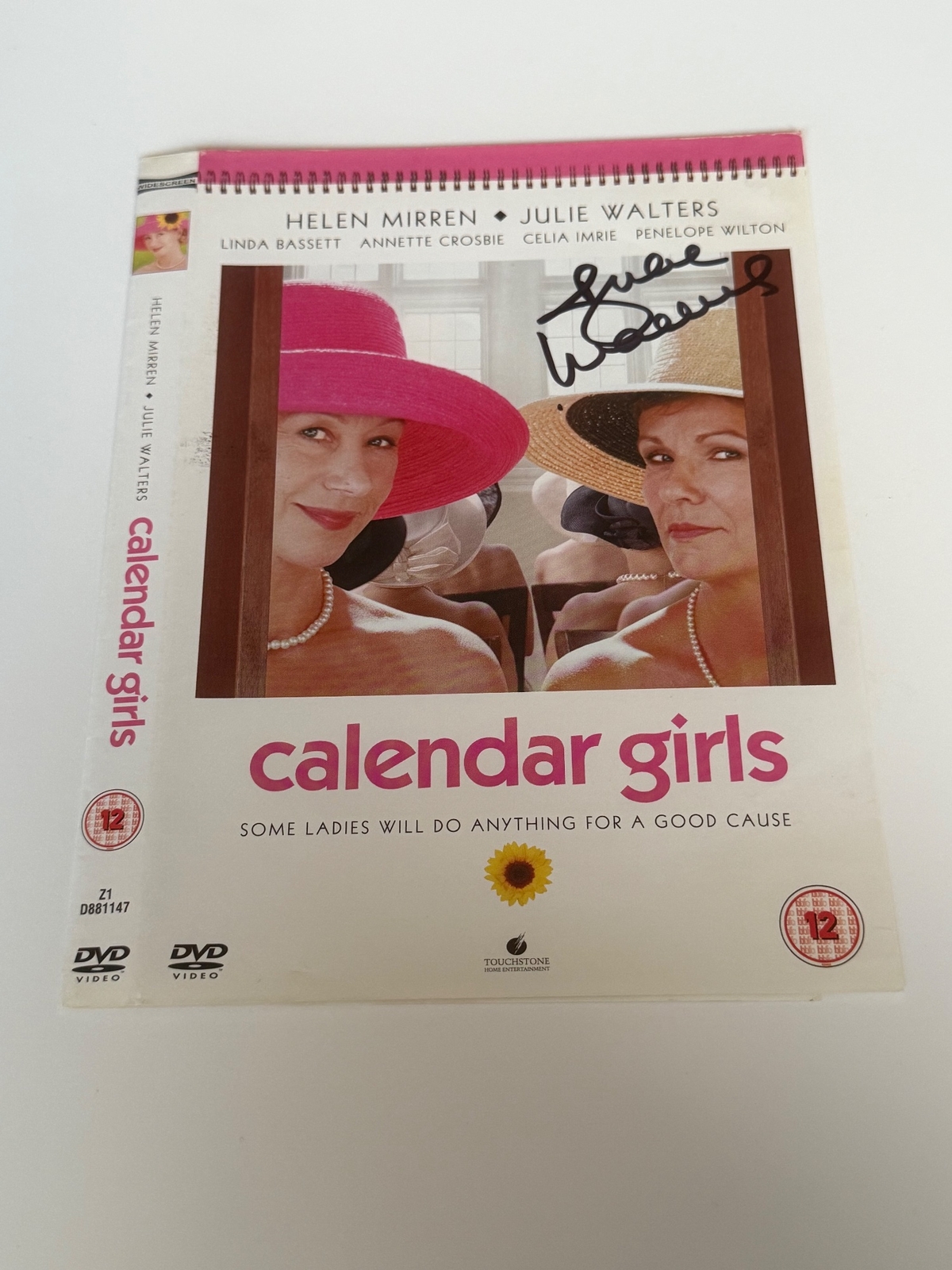 Calendar Girls DVD cover signed by Julie Walters. DVD cover only