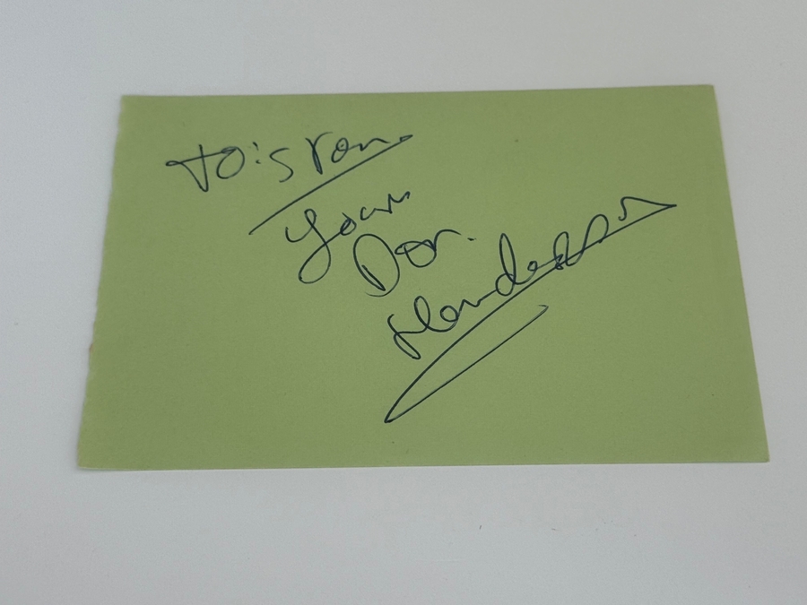Don Henderson signed card