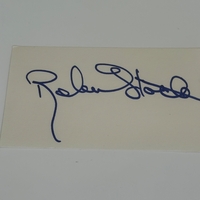 Robert Stack signed card