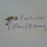 Allan Ahlberg signed card