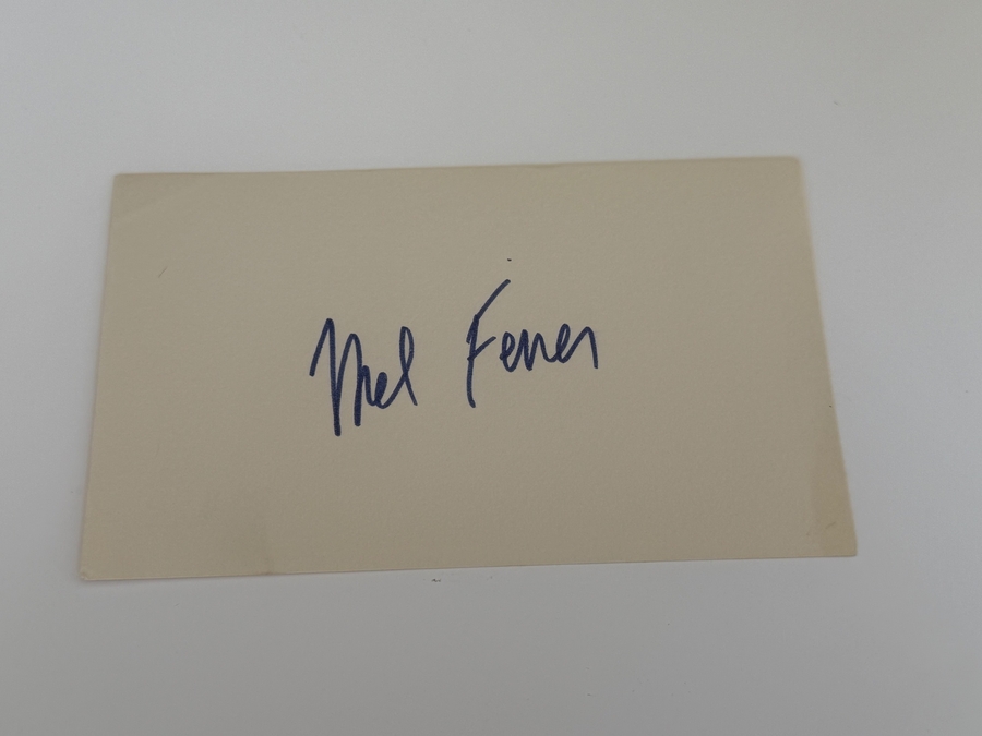 Mel Ferrer signed card