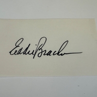 Eddie Bracken signed card