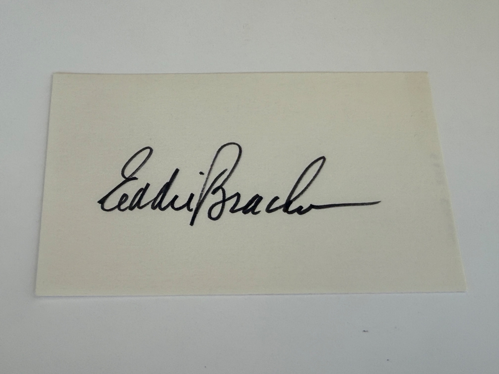 Eddie Bracken signed card