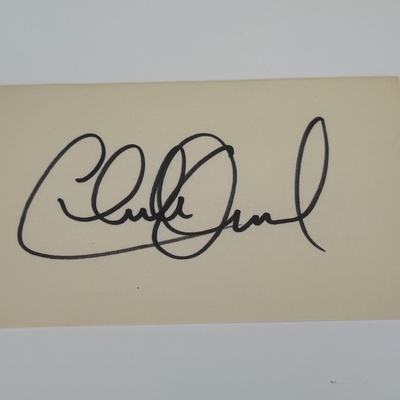 Charlie Daniels signed card