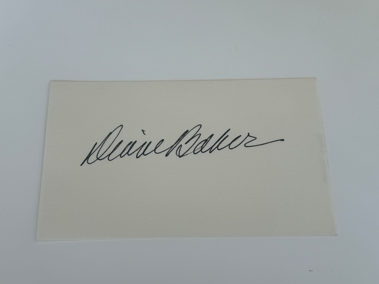Diane Baker signed card