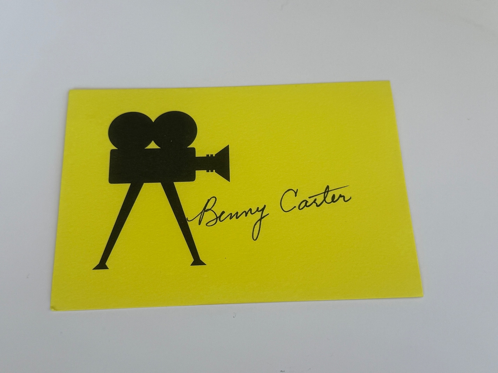 Benny Carter signed card