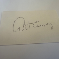 Art Carney signed card