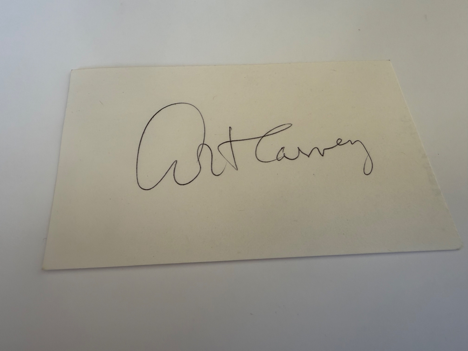 Art Carney signed card