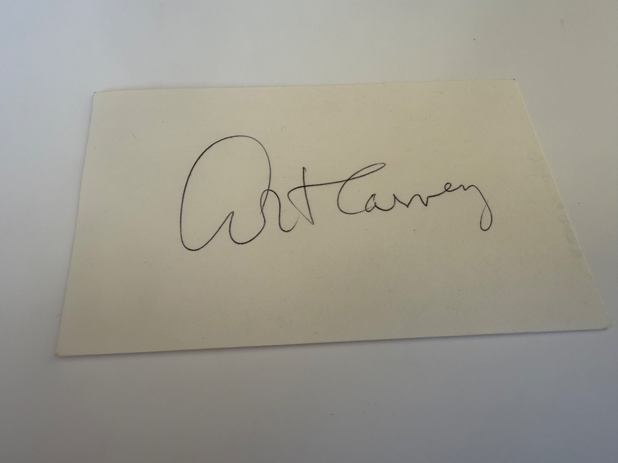 Art Carney signed card