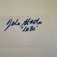 John Hollis signed card