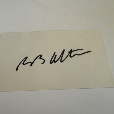 Robert Altman signed card