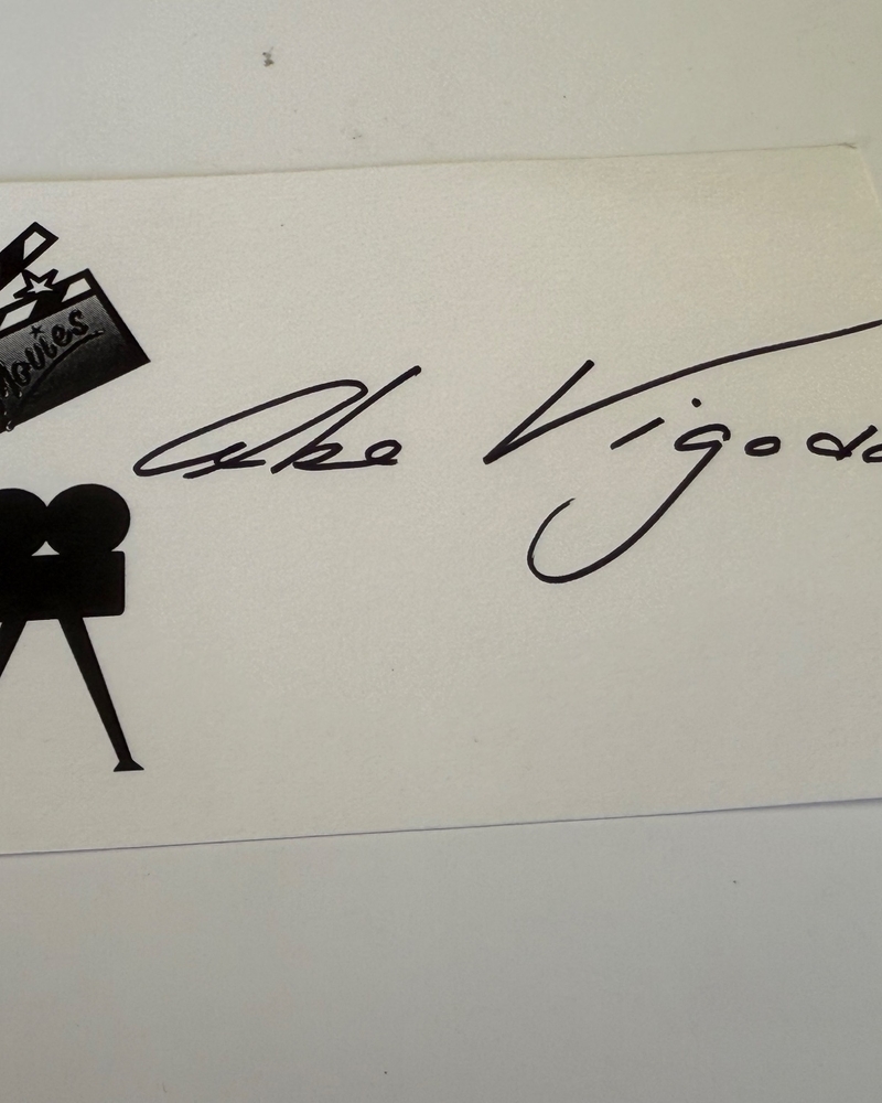 Abe Vigoda signed card