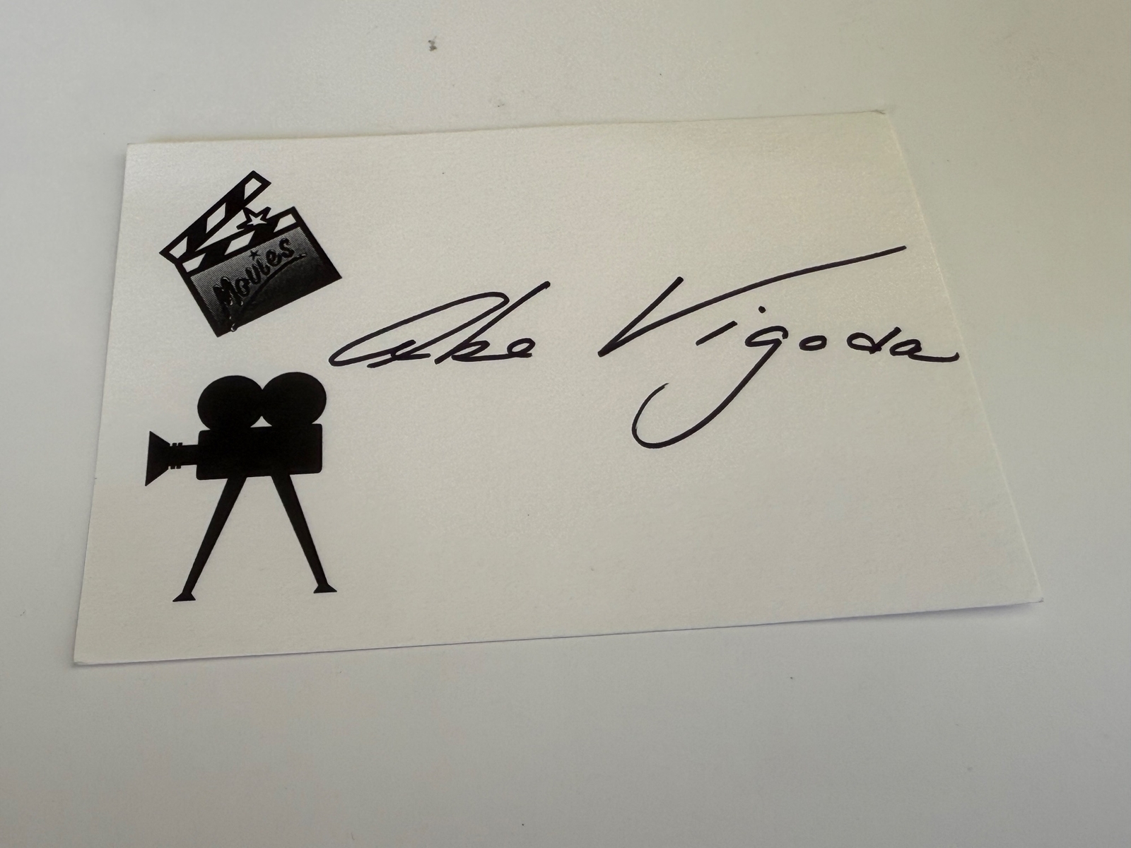Abe Vigoda signed card