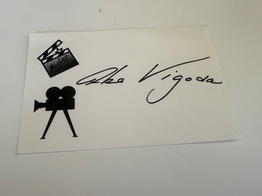 Abe Vigoda signed card