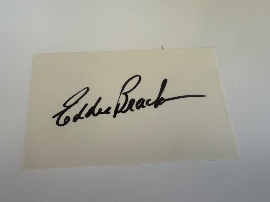 Eddie Bracken signed card