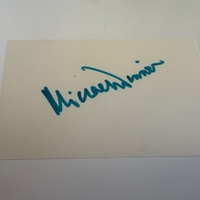 Michael Winner signed card
