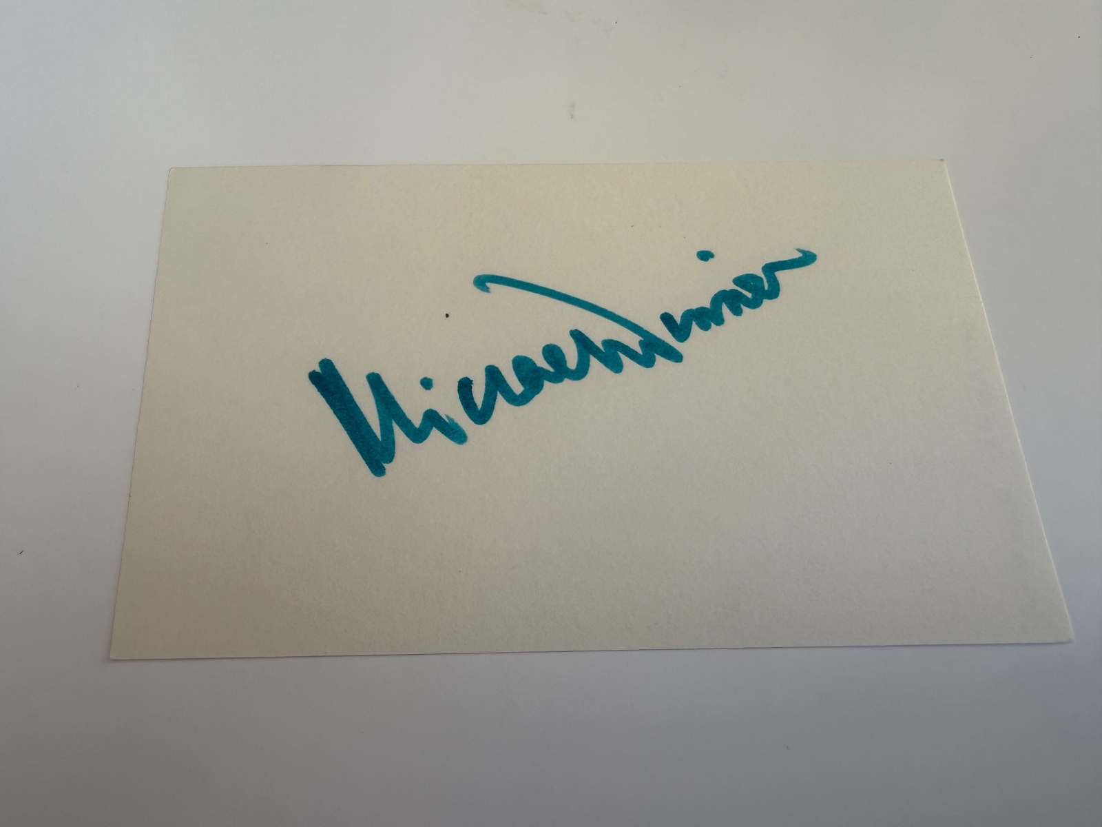 Michael Winner signed card