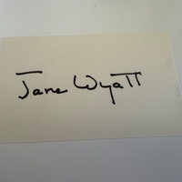 Jane Wyatt signed card