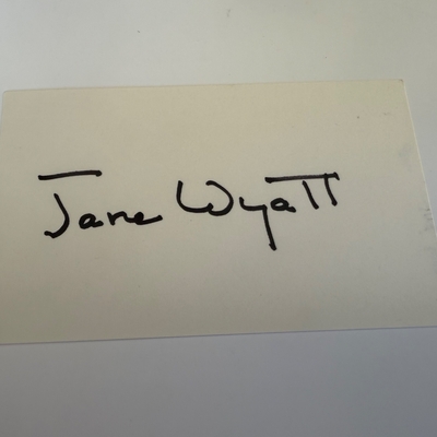 Jane Wyatt signed card