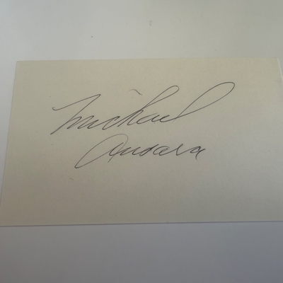 Michael Ansara signed card