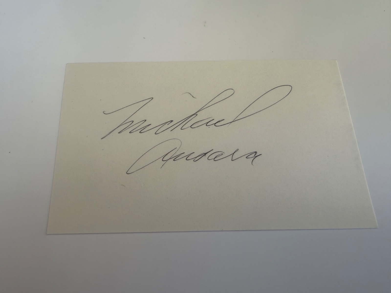 Michael Ansara signed card