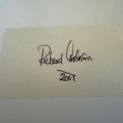 Richard Anderson signed card