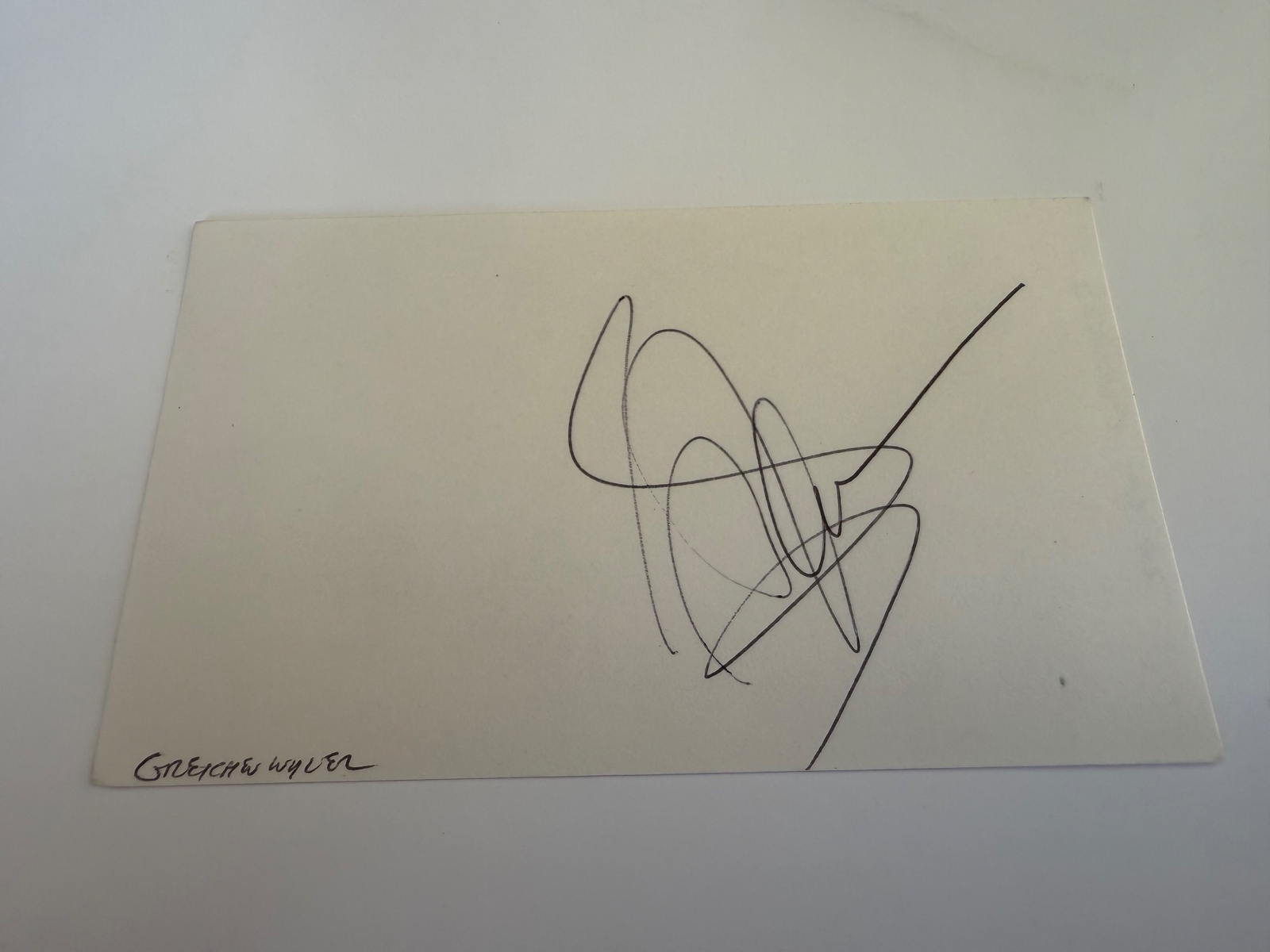 Gretchen Wyler signed card