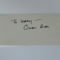 Orson Bean signed card