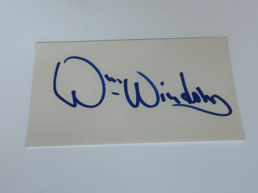 William Windom signed card