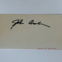 John B Archer signed card