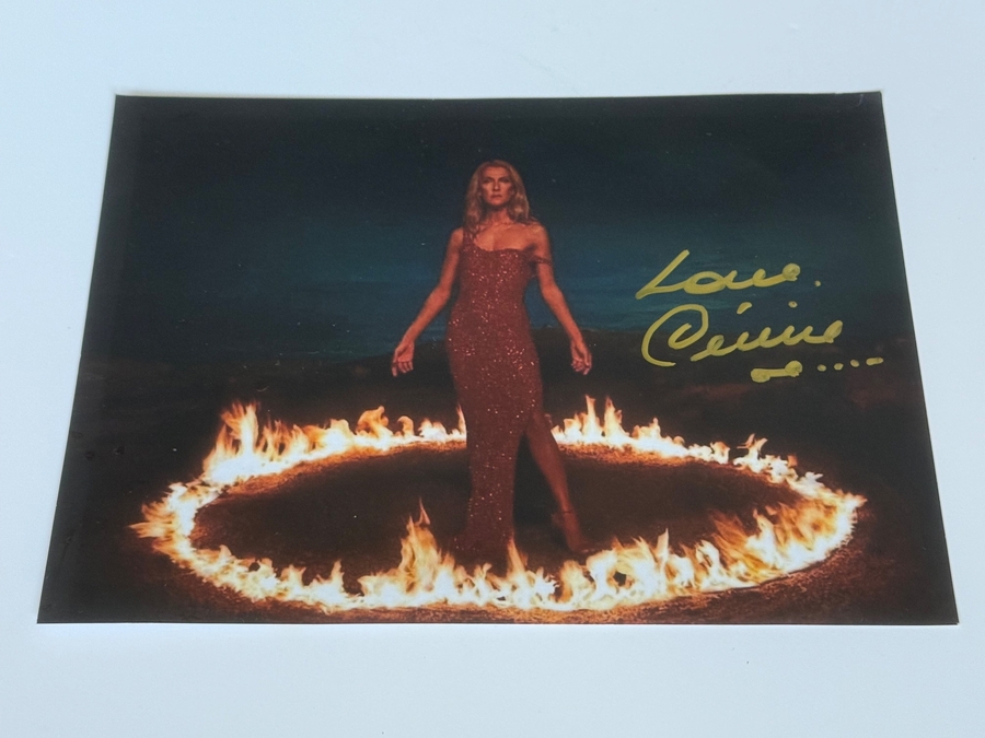 Celine Dion - Courage signed photo