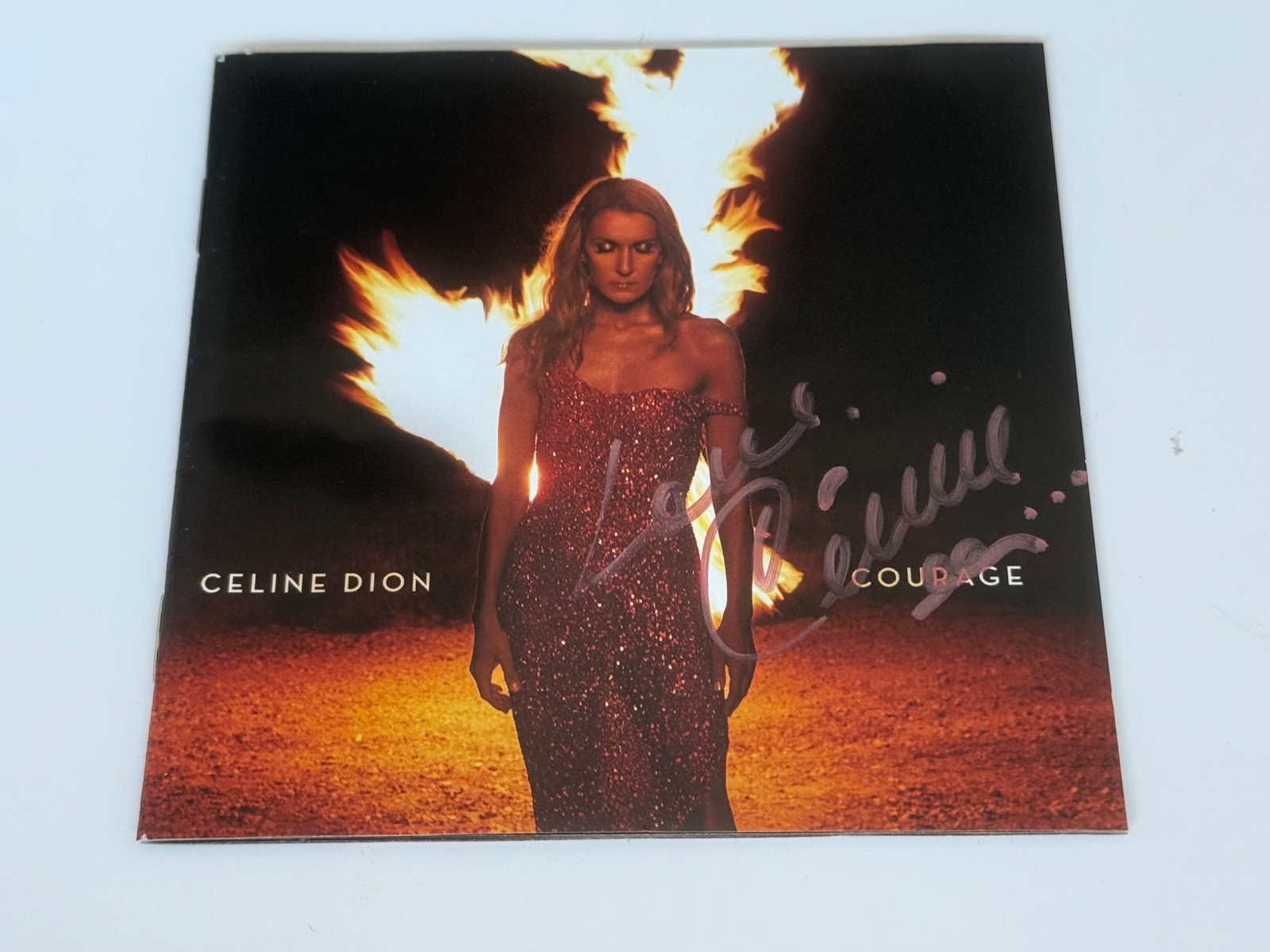 Celine Dion - Courage signed CD booklet
