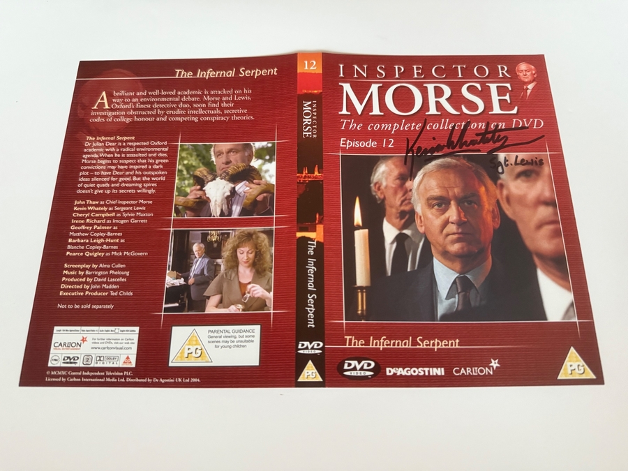 Inspector Morse - Episode 12 - signed by Kevin Whately. DVD sleeve only