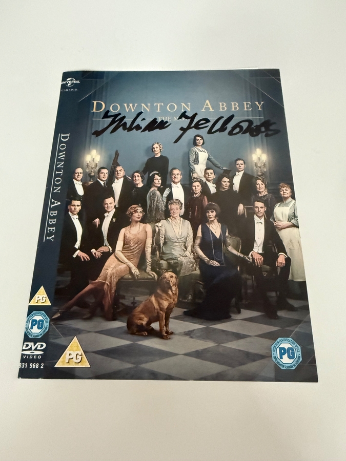 Downtown Abbey The Movie DVD Cover signed by Julian Fellowes. DVD sleeve only