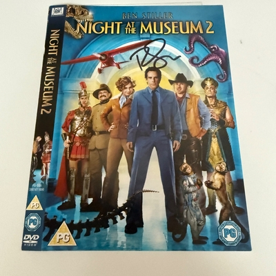 A Night At The Museum 2 DVD sleeve - signed by Ricky Gervais. DVD sleeve only