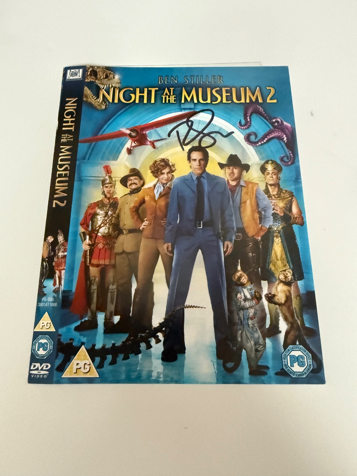 A Night At The Museum 2 DVD sleeve - signed by Ricky Gervais. DVD sleeve only