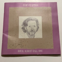 Eric Clapton programme. Signed by Eric Clapton, Greg Phillinganes, Buddy Guy, Robert Cray, Jimmy Vaughan, Albert Collins and Jerry Portnoy